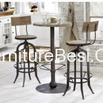American French wrought iron bar chairs