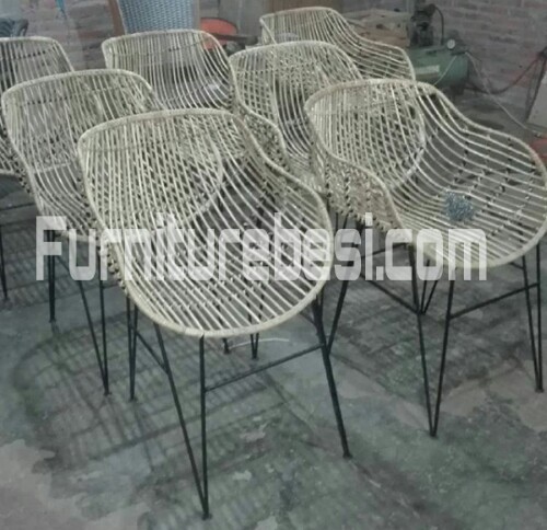 The new combination of iron and rattan furniture