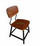 Cafe Chair Wood Combination Iron Furniture Industry