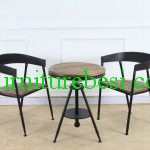 Vintage Iron Frame Cafe Chair Table Set