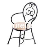Black folding dining chairs wrought iron chairs