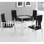 furniture round small glass dining table