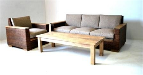 Korean Wooden Order Sofa Set for Living Room